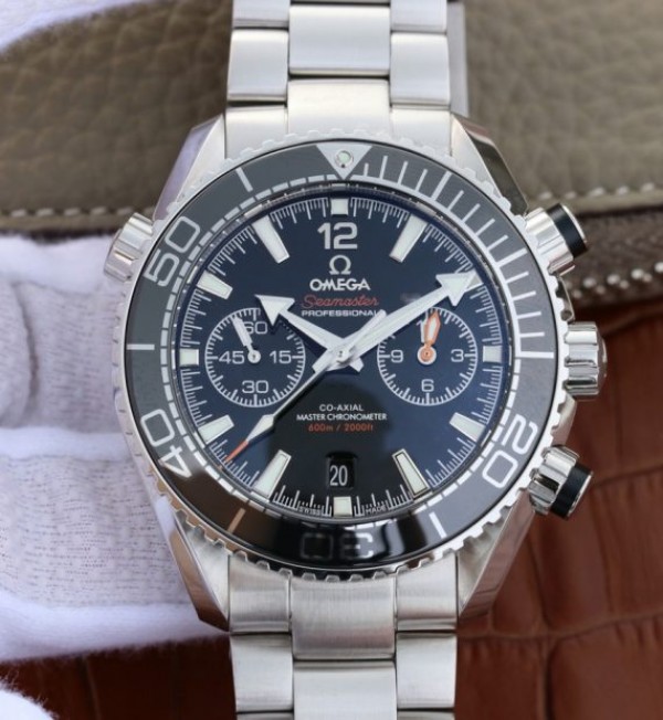 Omega Planet Ocean Master Chronometer OMF Black LiquidMetal SS Bracelet A9900