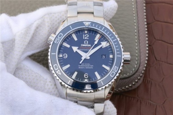 Omega Planet Ocean Professional Blue Liquidmetal Bezel 45mm OMF SS Bracelet A8500