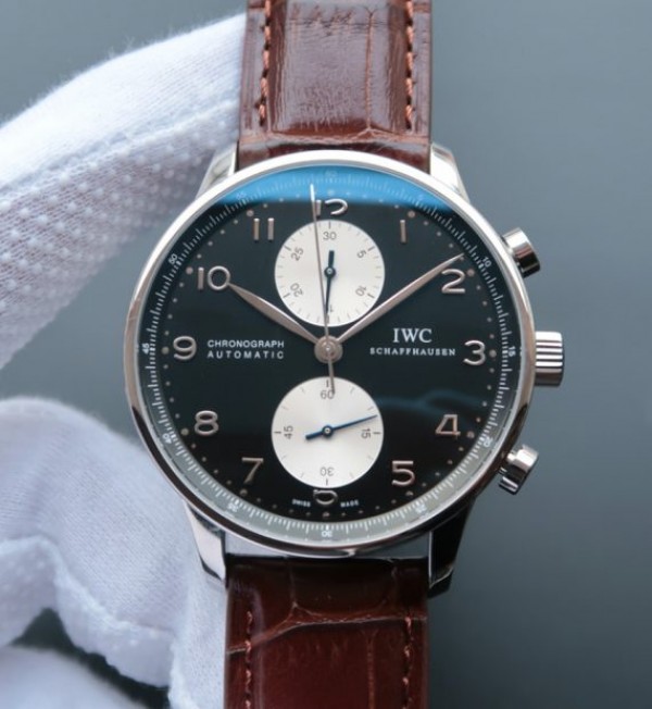 IWC ZF Portuguese Chrono IW371404 Brown Leather Strap