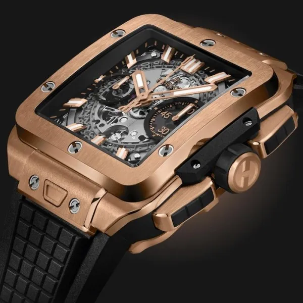 Hublot Square Bang Men Automatic Skeleton Rubber Watch 821.OX.0180.RX - gallery