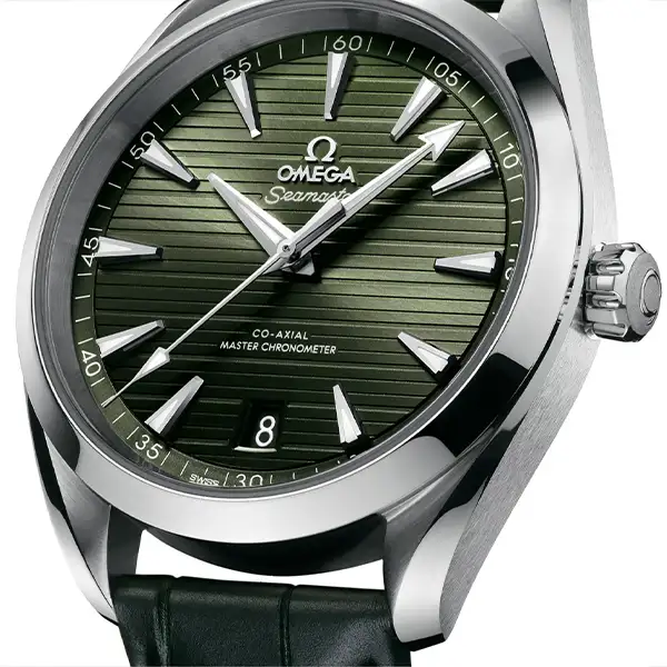 Omega Seamaster Aqua Terra Men Automatic Green Leather Watch O22013412110001 - view 4