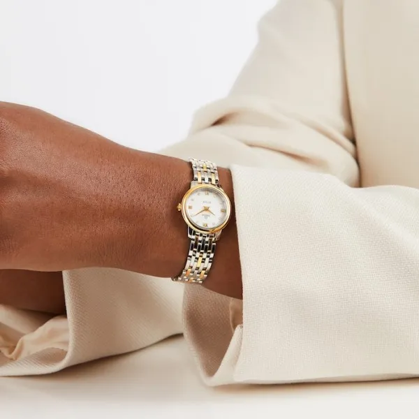 Omega De Ville Women Quartz Mother of Pearl 18ct Yellow Gold Watch O42420246055001 - view 3