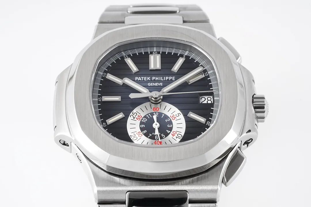 Patek Philippe 5980 Silver Chronograph Watch - view 4