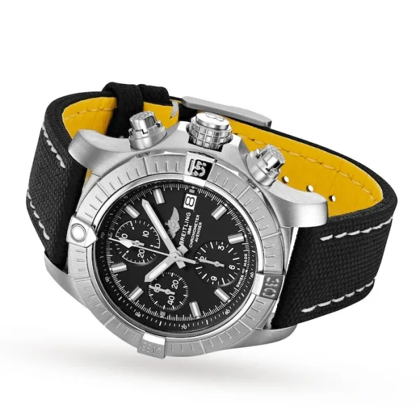 Breitling Avenger Men Automatic Black Fabric Watch A13385101B1X2 - view 5