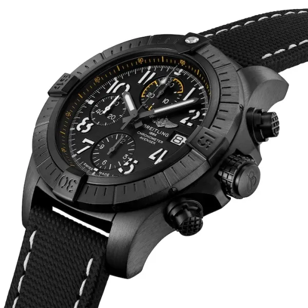 Breitling Avenger Men Automatic Black Leather Watch V13317101B1X2 - view 3