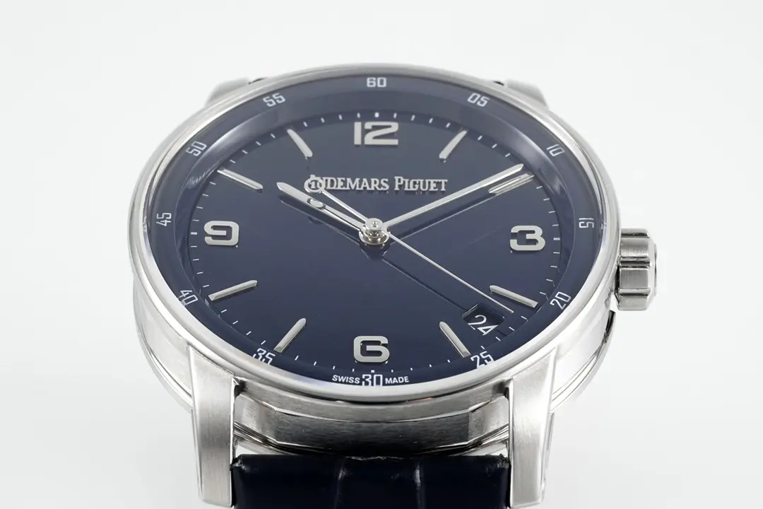 watch Audemars Piguet CODE 11.59 Blue Dial Three-Hand Automatic Watch with Leather Strap - view 5