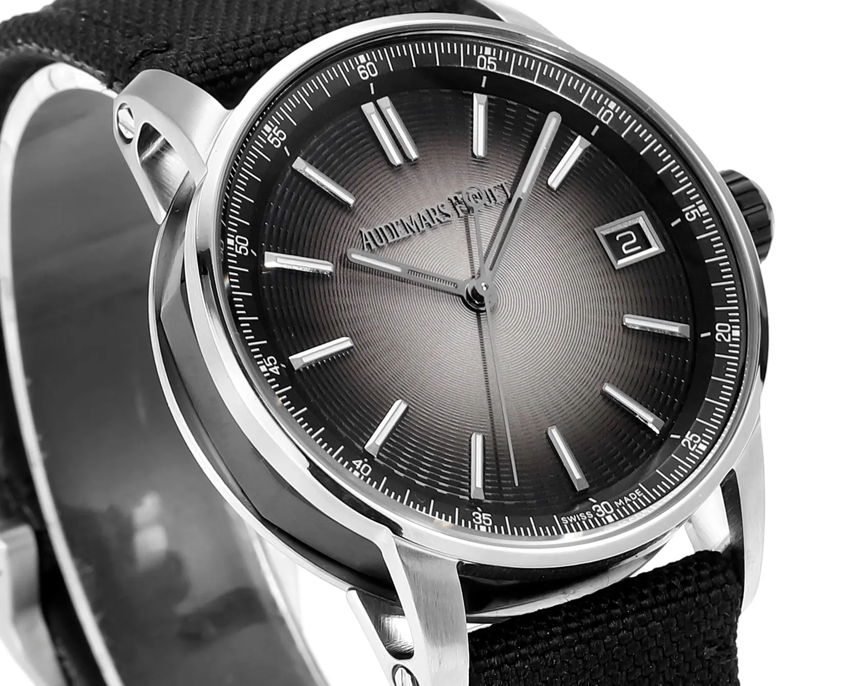 watch Audemars Pigeut CODE 11.59 Smoke Grey Dial Stainless Steel Case Black Fabric Strap Automatic Watch 41mm - view 6