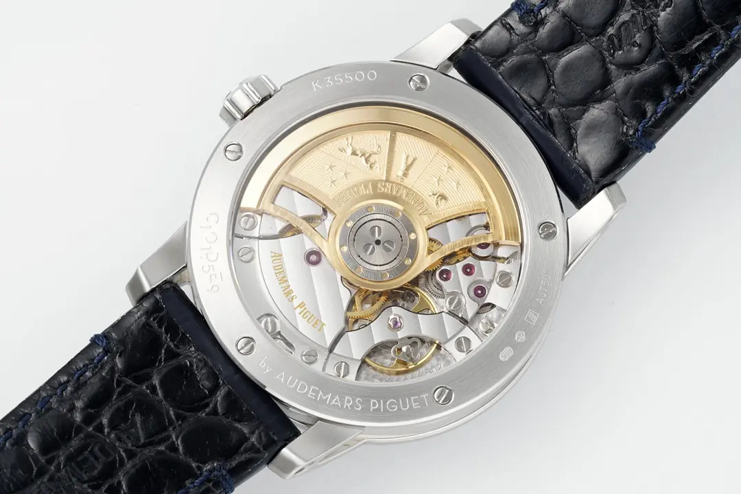 watch Audemars Piguet CODE 11.59 Blue Dial Three-Hand Automatic Watch   41mm Stainless Steel Case with Black Leather Strap - view 8