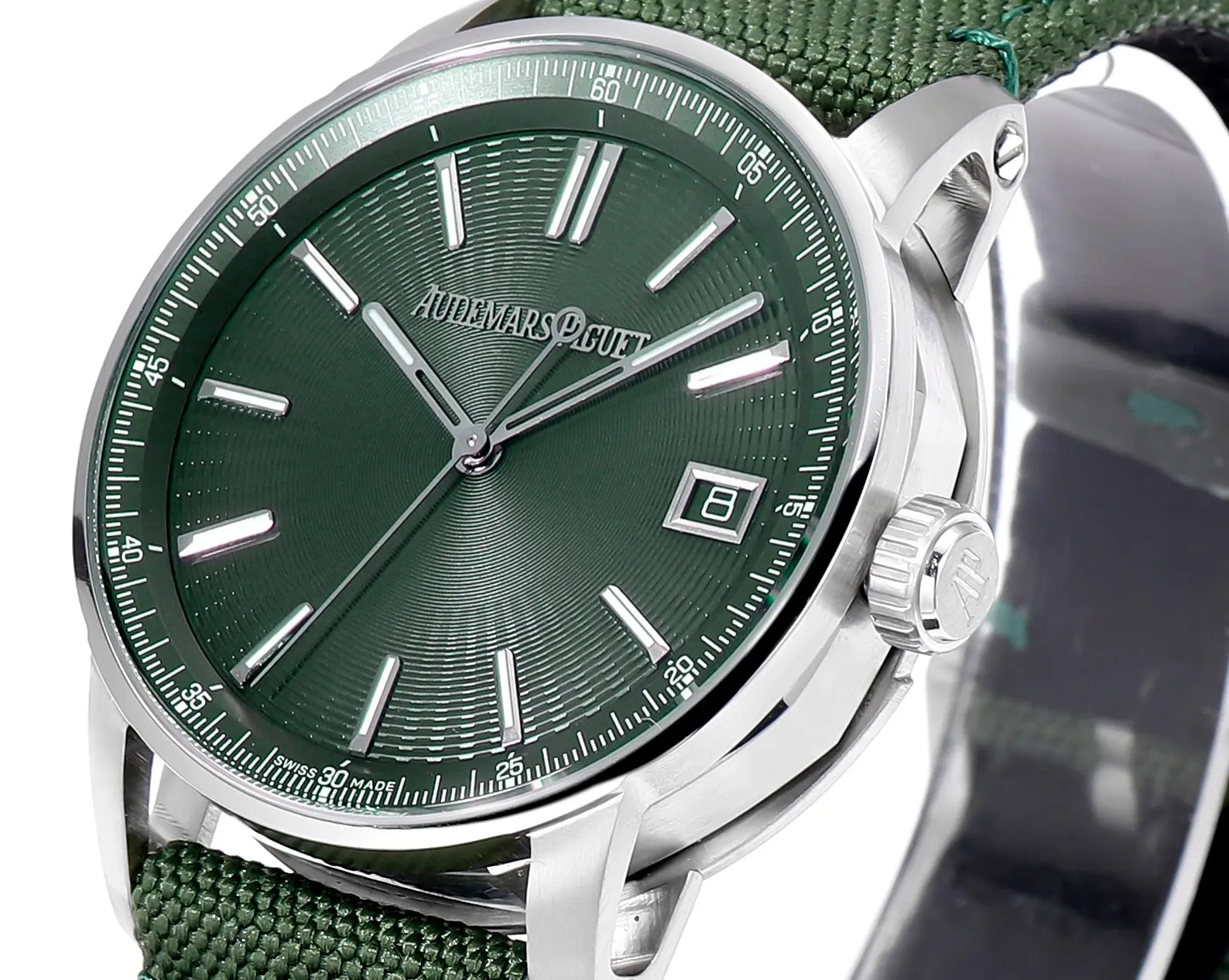 watch Audemars Piguet CODE 11.59 Green Dial Stainless Steel Watch with Fabric Strap - view 4