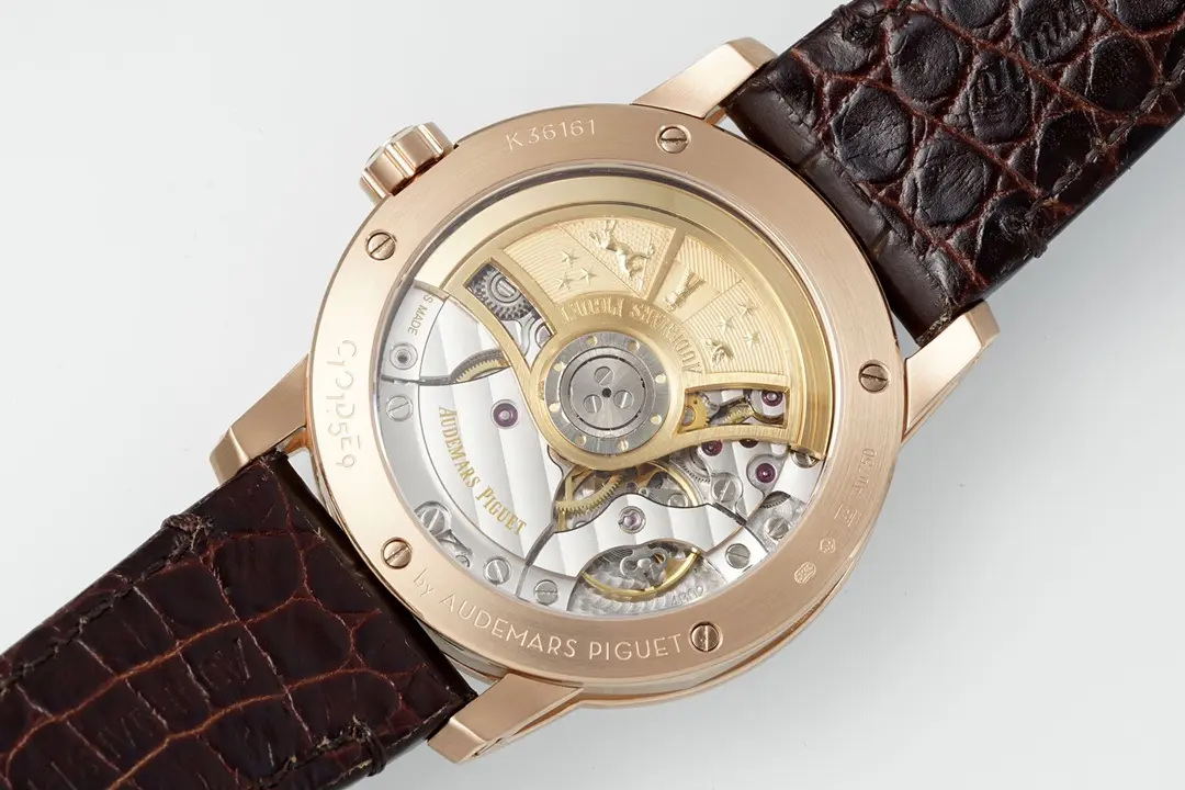watch Audemars Piguet CODE 11.59 Blue Dial Three-Hand Automatic Watch   41mm Rose Gold Case with Brown Leather Strap - view 9