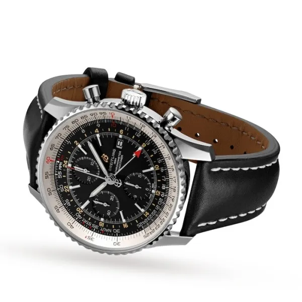 Breitling Navitimer Men Automatic Black Leather Watch A24322121B2X1 - gallery