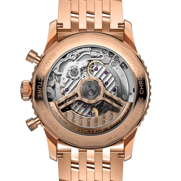 Breitling Navitimer Men Automatic Silver 18ct Rose Gold Watch RB0139211G1R1 - view 5