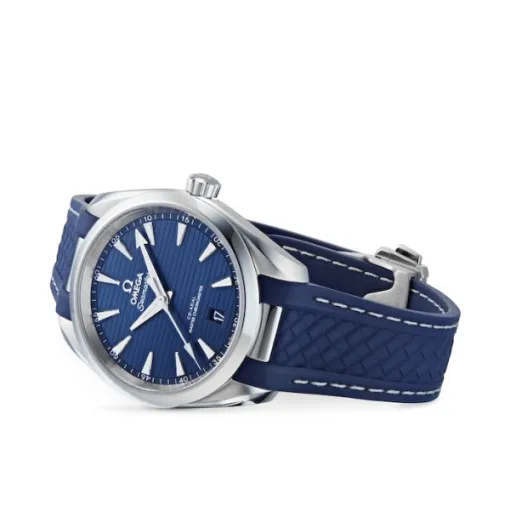 Omega Seamaster Aqua Terra Men Automatic Blue Rubber Watch O22012382003001 - gallery