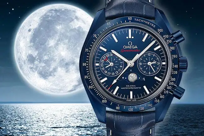 Omega Speedmaster Men Automatic Blue Leather Watch O30493445203001 - view 3