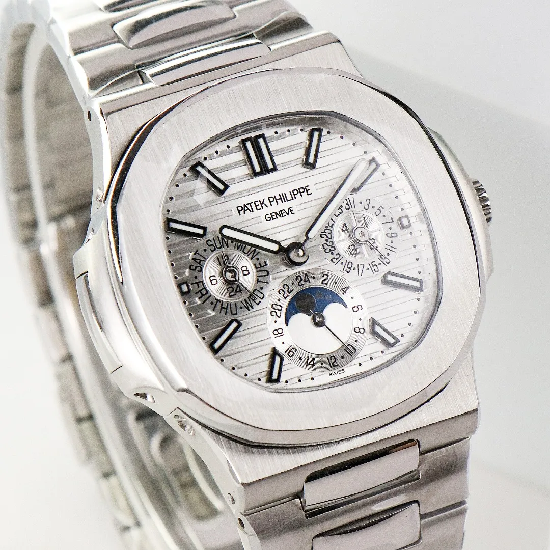 Patek Philippe Silver Nautilus Watch - gallery