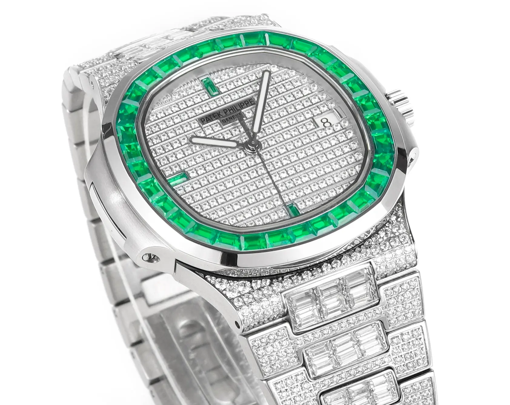 Patek Philippe Nautilus Platinum Green Watch - view 4
