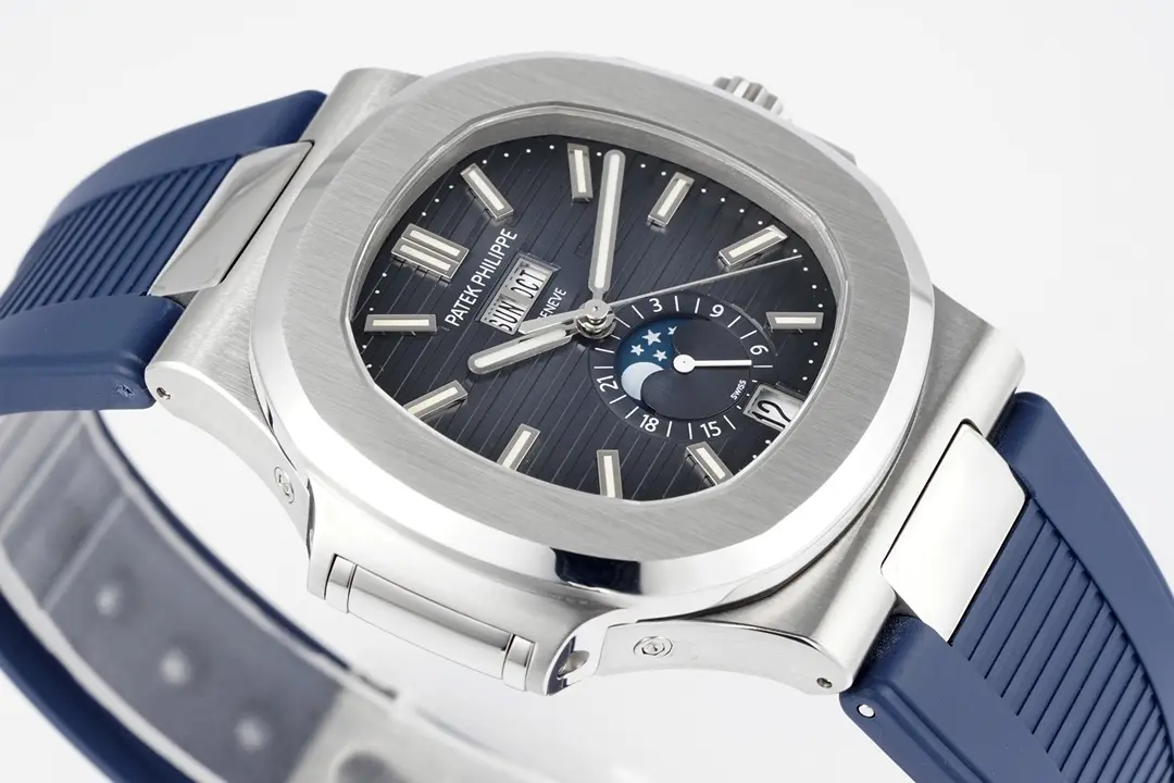 Patek Philippe Blue Nautilus Rubber Watch - view 5