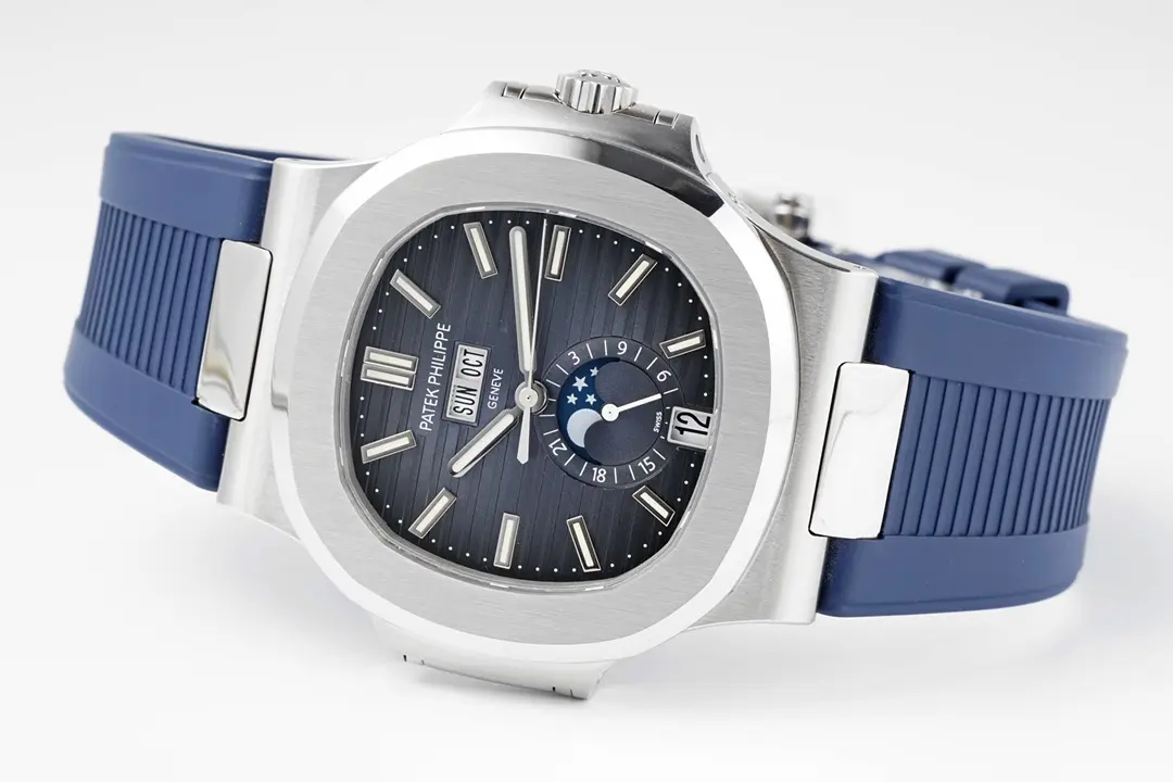 Patek Philippe Blue Nautilus Rubber Watch - view 6