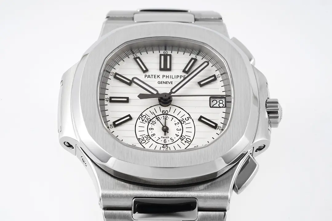 Patek Philippe Silver Nautilus Chronograph Watch - view 4
