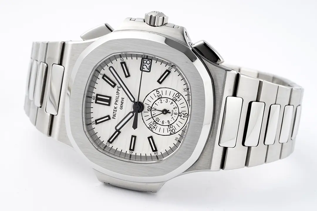 Patek Philippe Silver Nautilus Chronograph Watch - view 7