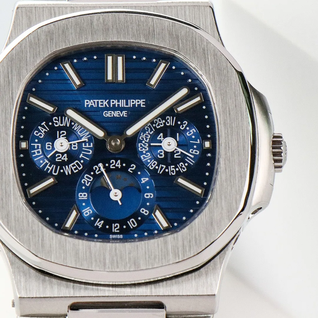 Patek Philippe Blue Nautilus Perpetual Watch - view 4