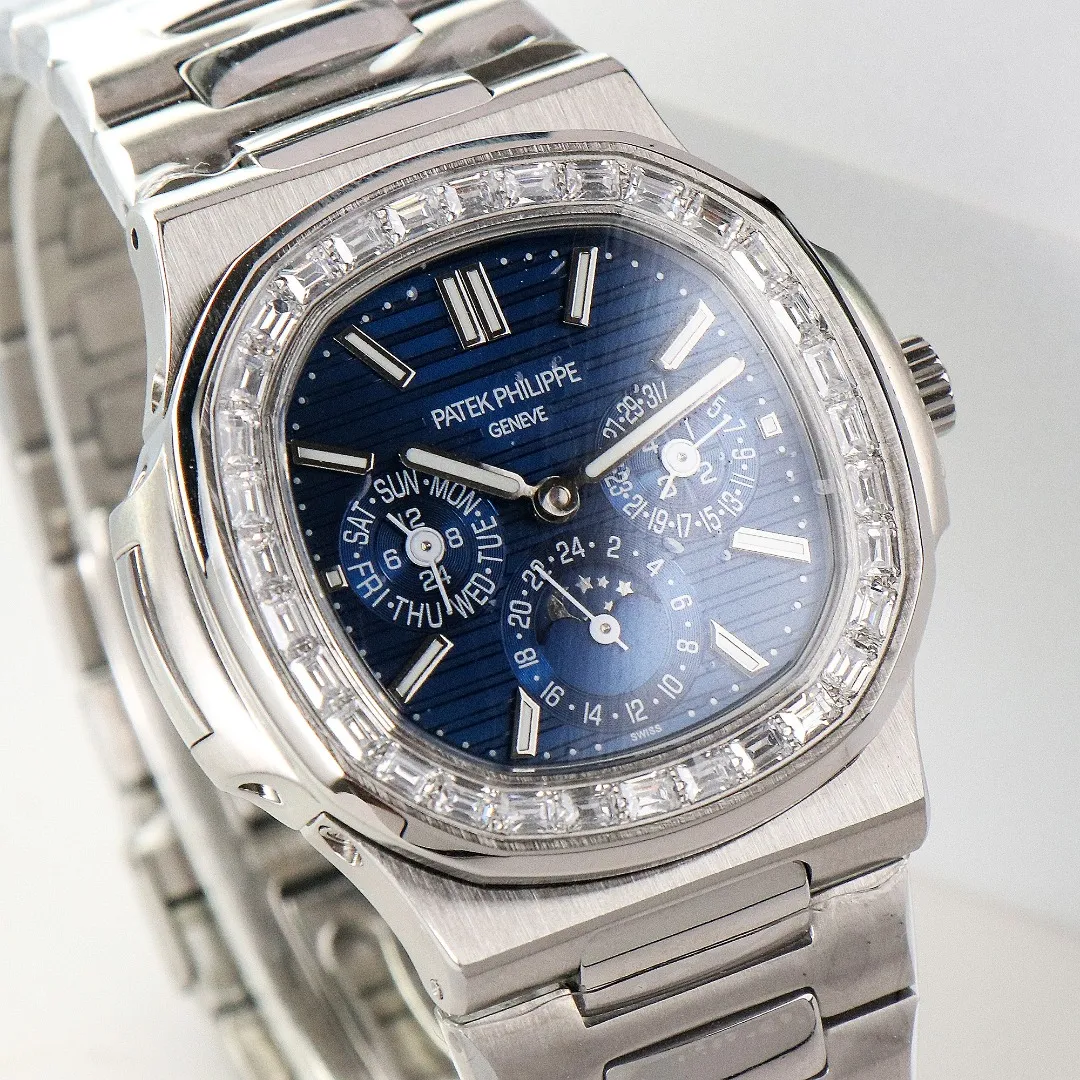 Patek Philippe Blue Nautilus Perpetual Watch - view 6
