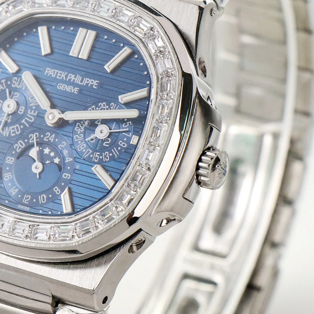 Patek Philippe Blue Nautilus Perpetual Watch - view 8