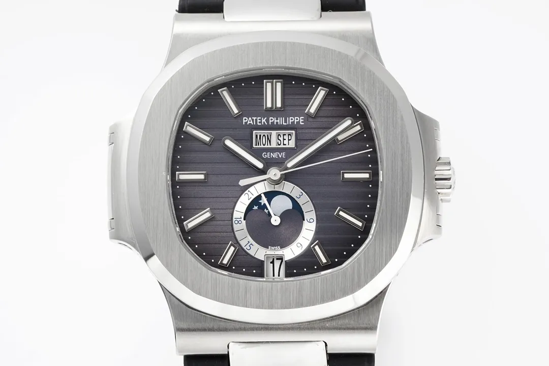 Patek Philippe Nautilus Blue Rubber Strap Watch - view 3