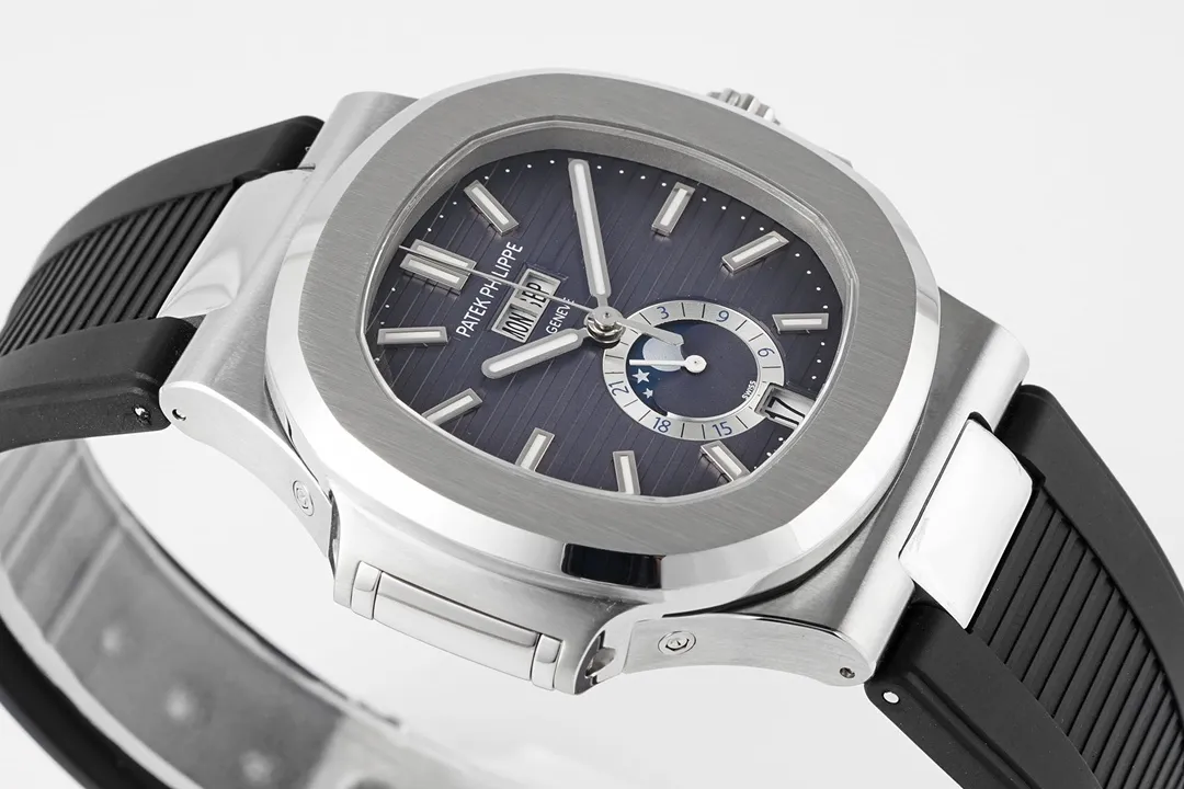 Patek Philippe Nautilus Blue Rubber Strap Watch - view 4