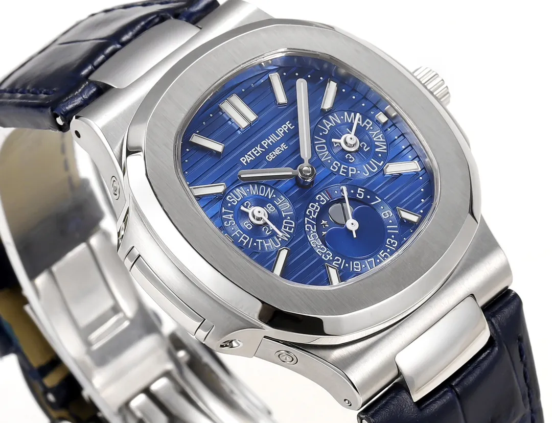 Patek Philippe Blue Nautilus Perpetual Watch - view 6