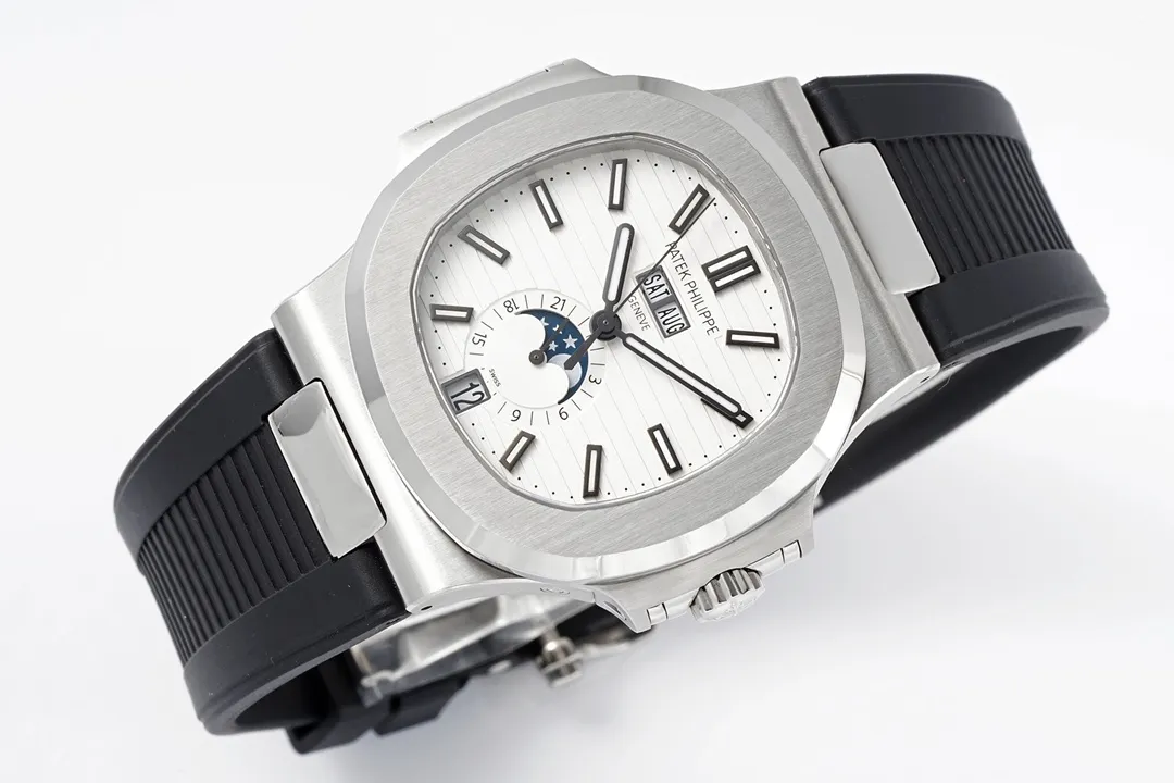 Patek Philippe Nautilus Blue Rubber Strap Watch - view 7