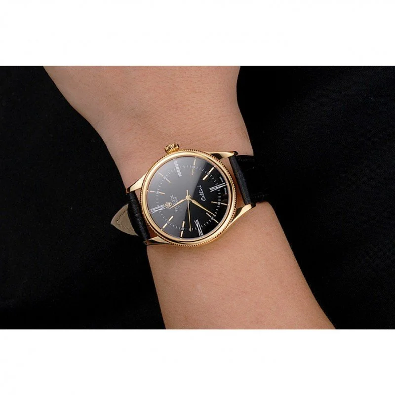 Superclone Rolex Cellini 38mm Black Dial REP016814 - gallery