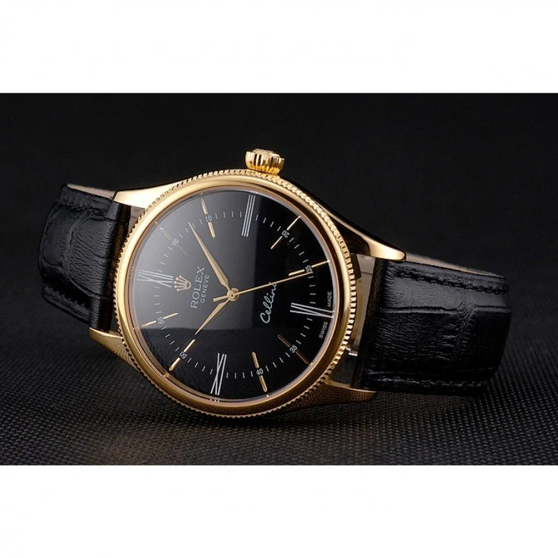Superclone Rolex Cellini 38mm Black Dial REP016814 - view 5