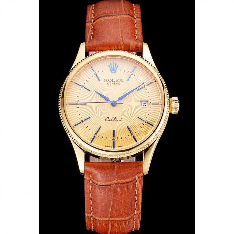 Superclone Rolex Cellini 38mm Gold Dial REP016797 - view 3