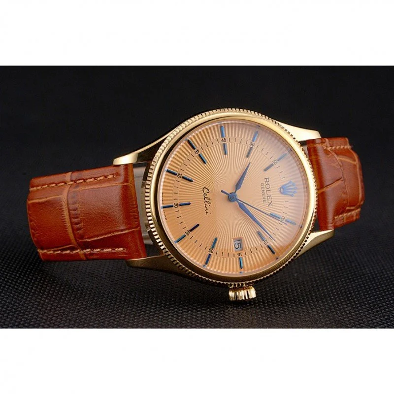 Superclone Rolex Cellini 38mm Gold Dial REP016797 - view 5