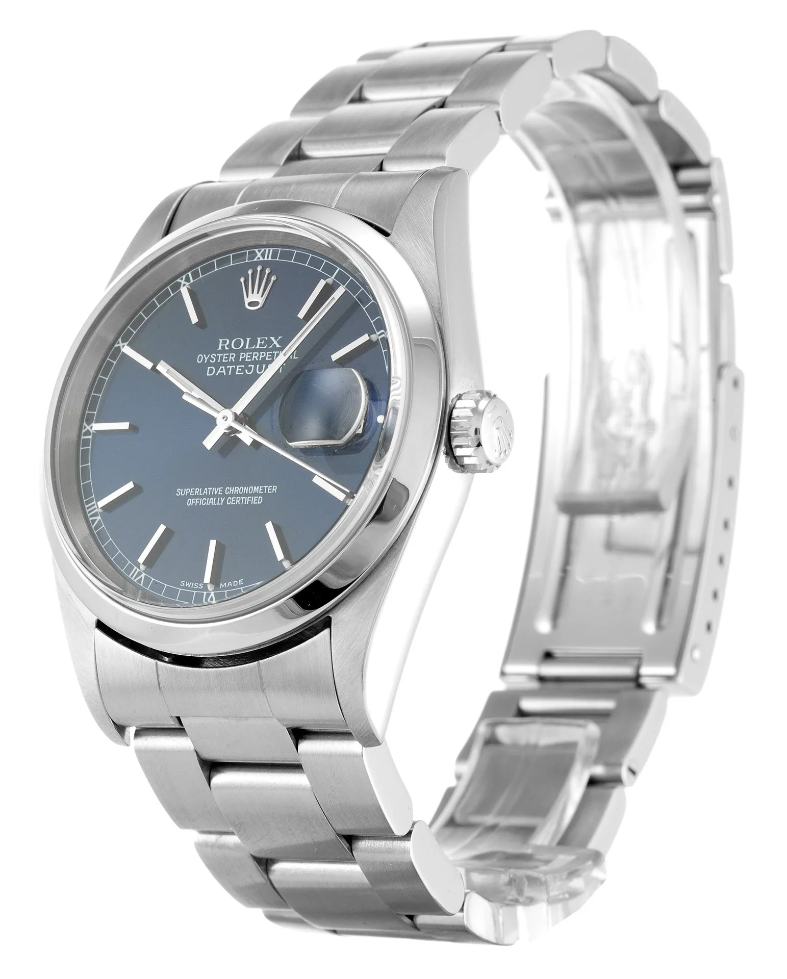 Rolex Datejust 36mm Blue Dial 16200 - view 3