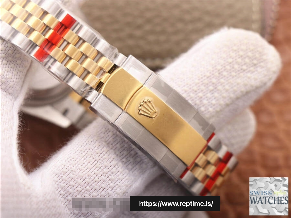 ROLEX DATEJUST GREEN DIAL 18K YELLOW GOLD 36MM SWISS REPLICA m126233.0025 - view 9