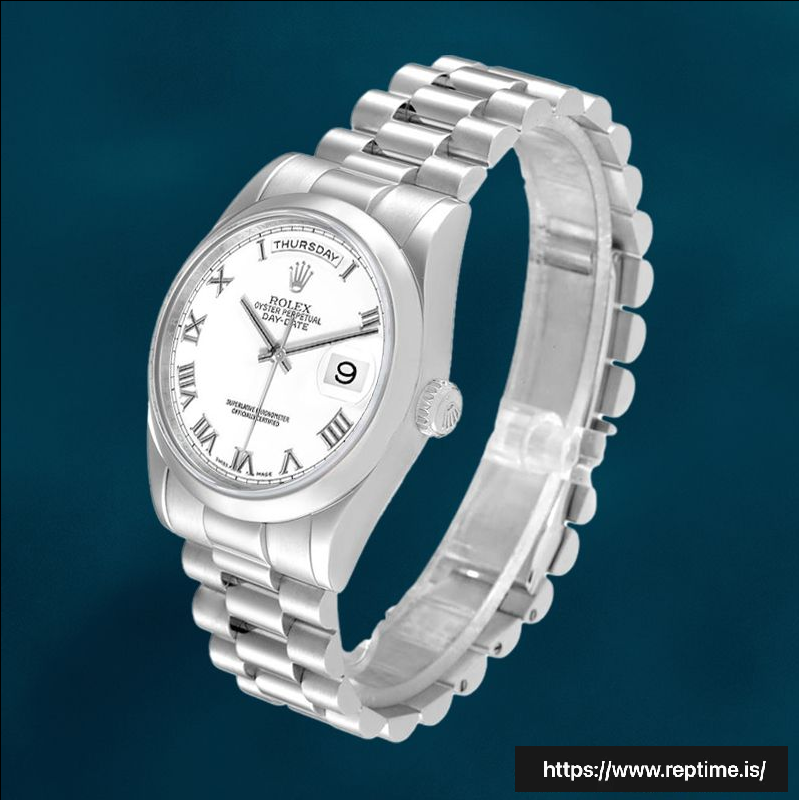 Rolex Day-Date 36mm 118206-0041 Men’s White Dial - view 4