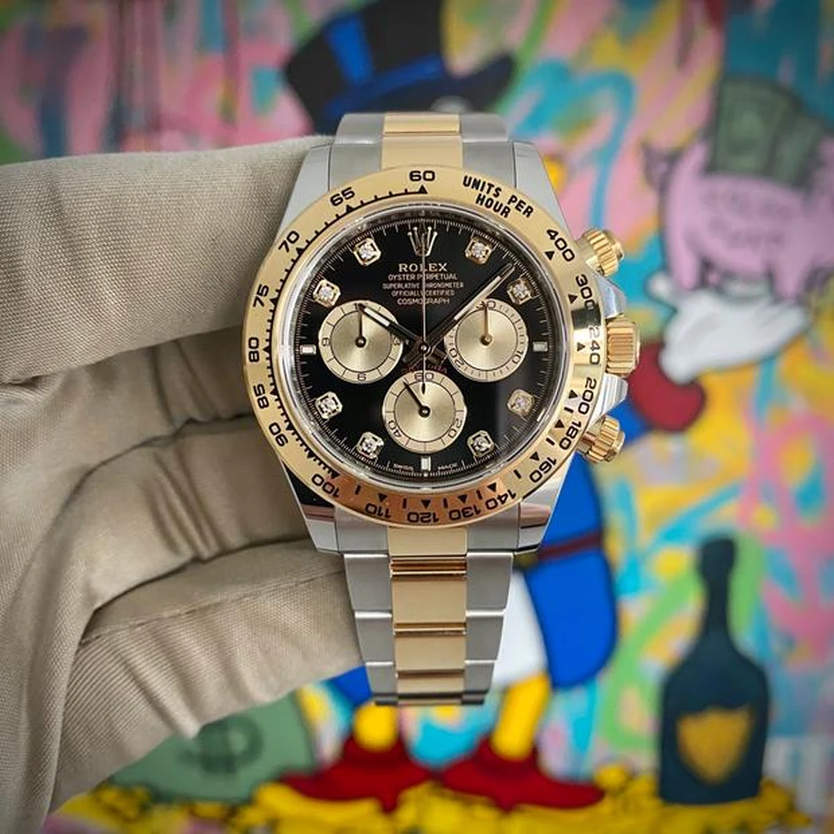 Superclone Rolex Daytona Black Diamond Dial 126503 - view 4