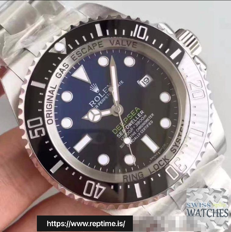 ROLEX DEEPSEA BLACK DIAL STAINLESS STEEL 44MM SWISS REPLICA 116660.4 - view 5