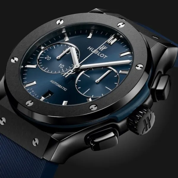 Hublot Classic Fusion Men Automatic Blue Rubber Watch 521.CM.7170.RX - view 4