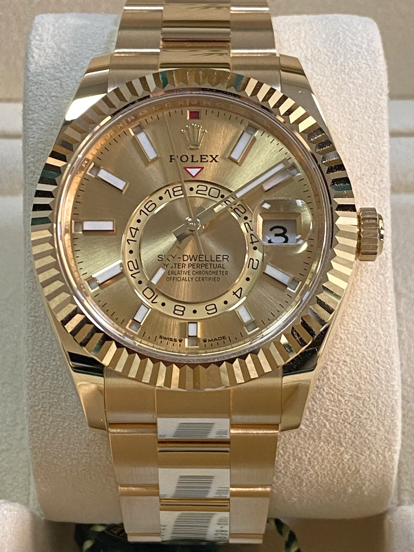 Superclone Rolex Sky-Dweller 42 mm Champagne Dial 336938 - view 3