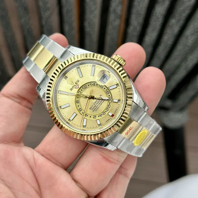 Superclone Rolex Sky-Dweller 42 mm Champagne Dial 336933 - view 4