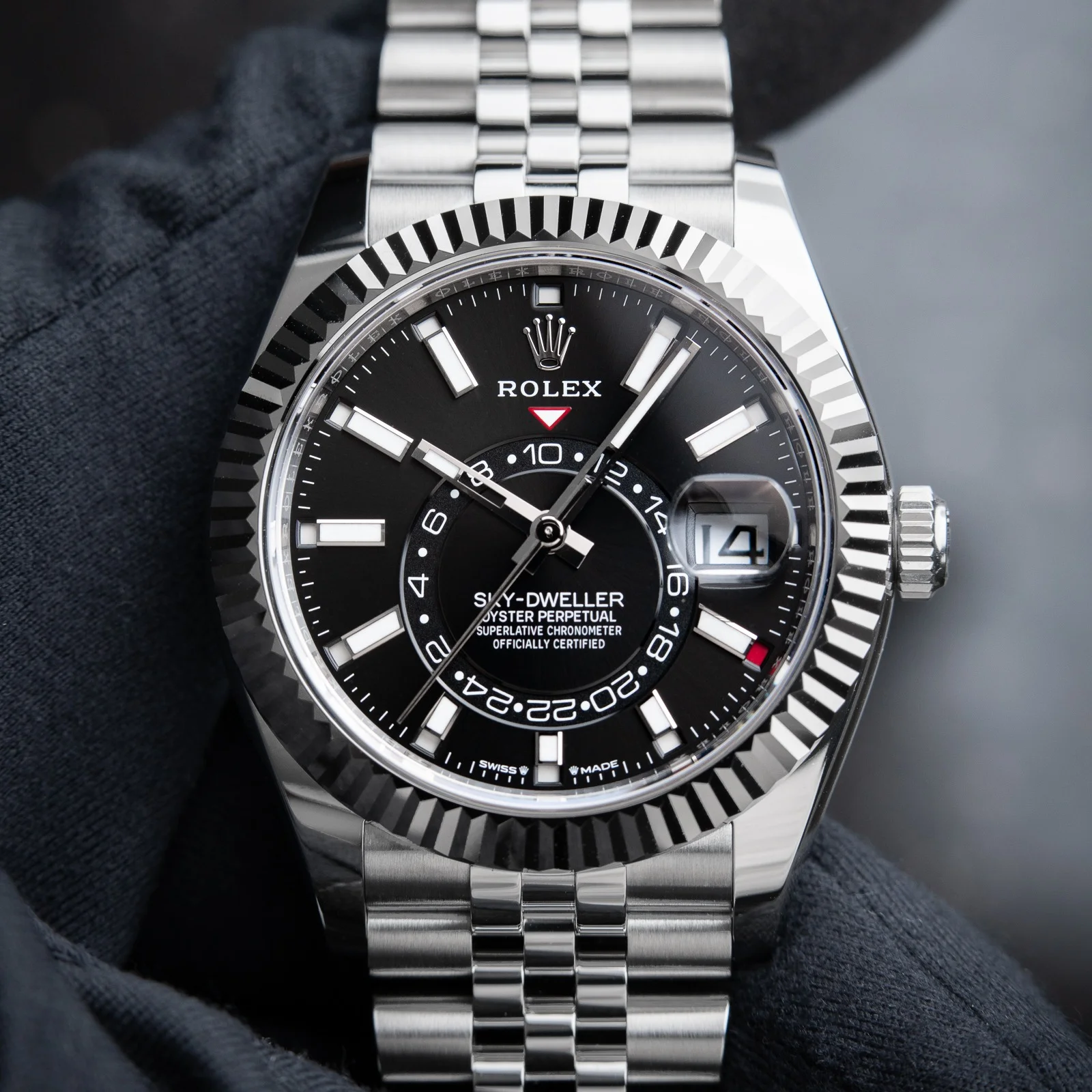 Superclone Rolex Sky-Dweller 42 mm Bright black Dial 336934 Jubilee - view 8
