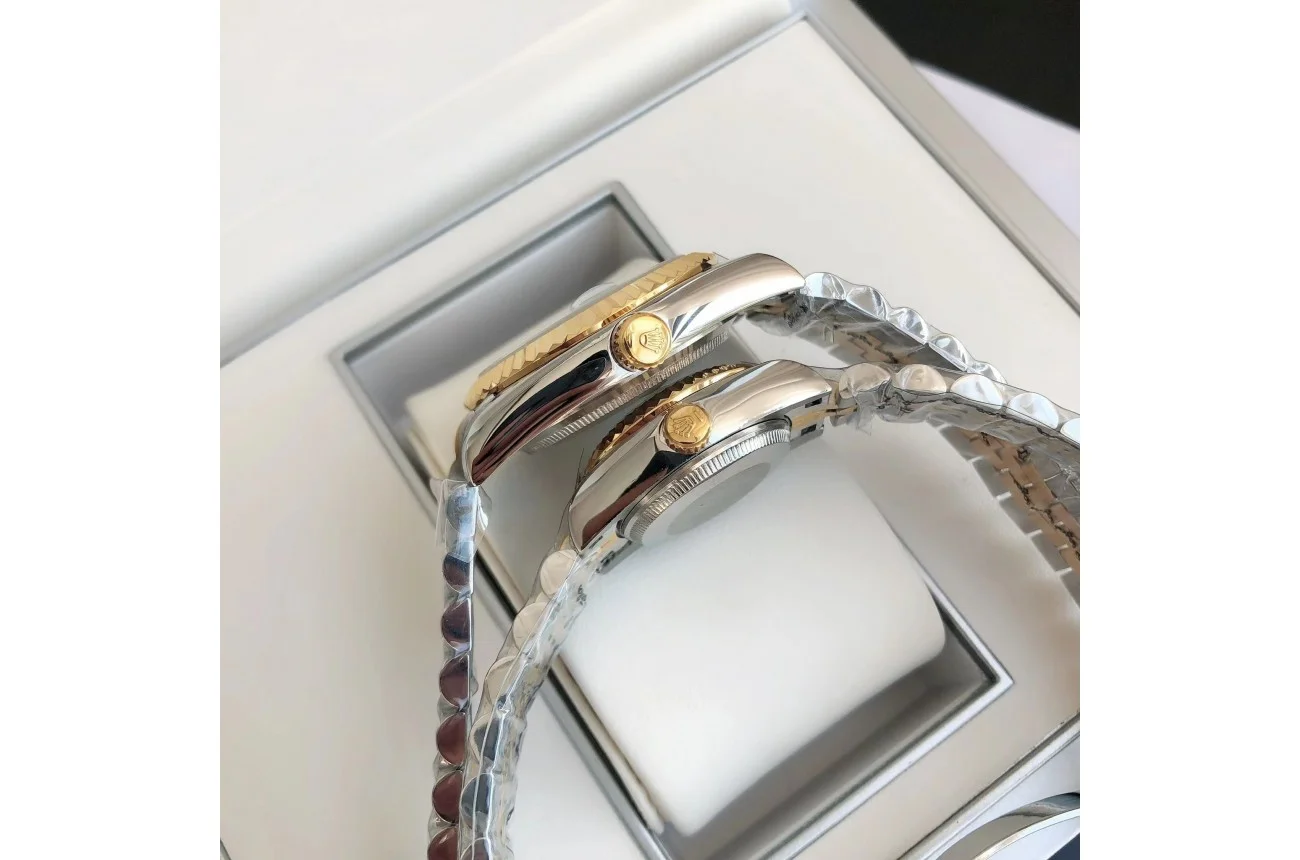 Couple Watches Rolex Datejust 36/28mm RG/SS Jub Sliver/Dia - view 9