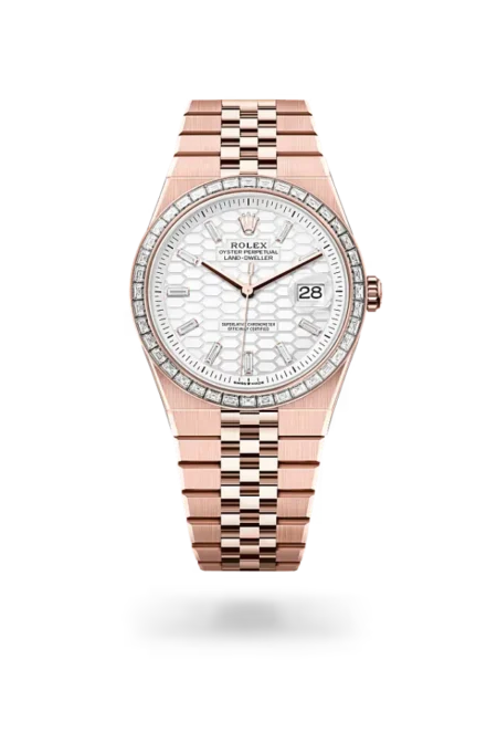 Rolex Super Clone Land Dweller 40mm Everose Gold and Diamonds