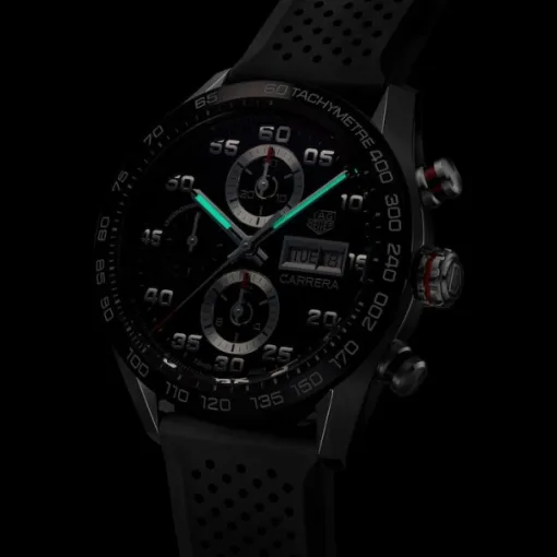 TAG Heuer Carrera Men Automatic Black Rubber Watch CBN2A1AA.FT6228 - view 6