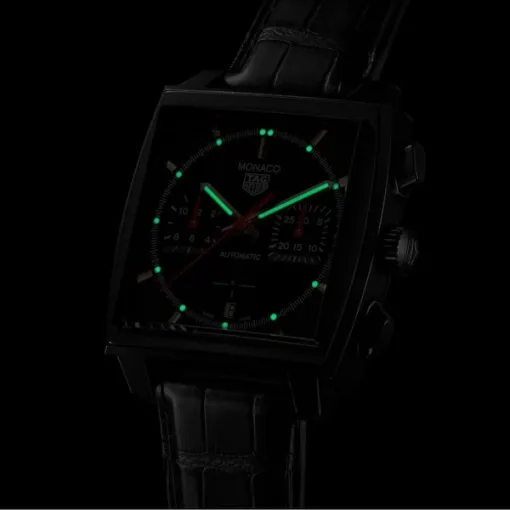 TAG Heuer Monaco Men Automatic Black Alligator Watch CBL2180.FC6497 - view 6
