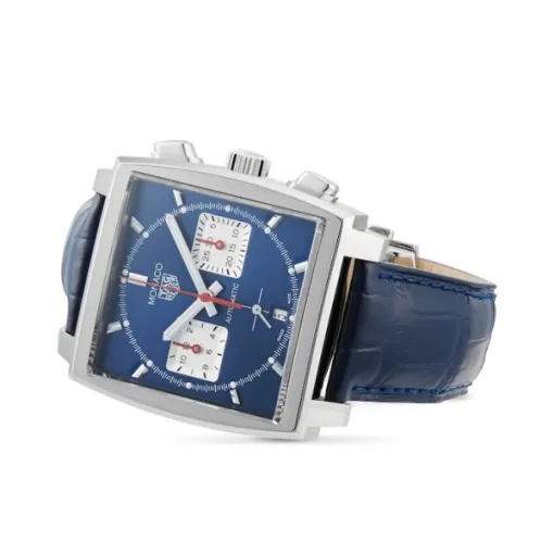 TAG Heuer Monaco Men Automatic Blue Leather Watch CBL2111.FC6453 - view 6