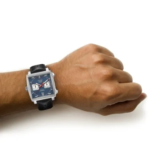 TAG Heuer Monaco Men Automatic Blue Leather Watch CAW211P.FC6356 - view 3